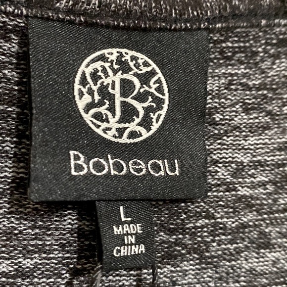 Bobeau Marled Hacci Open Cardigan Raven Black Mix Size L - Picture 8 of 12